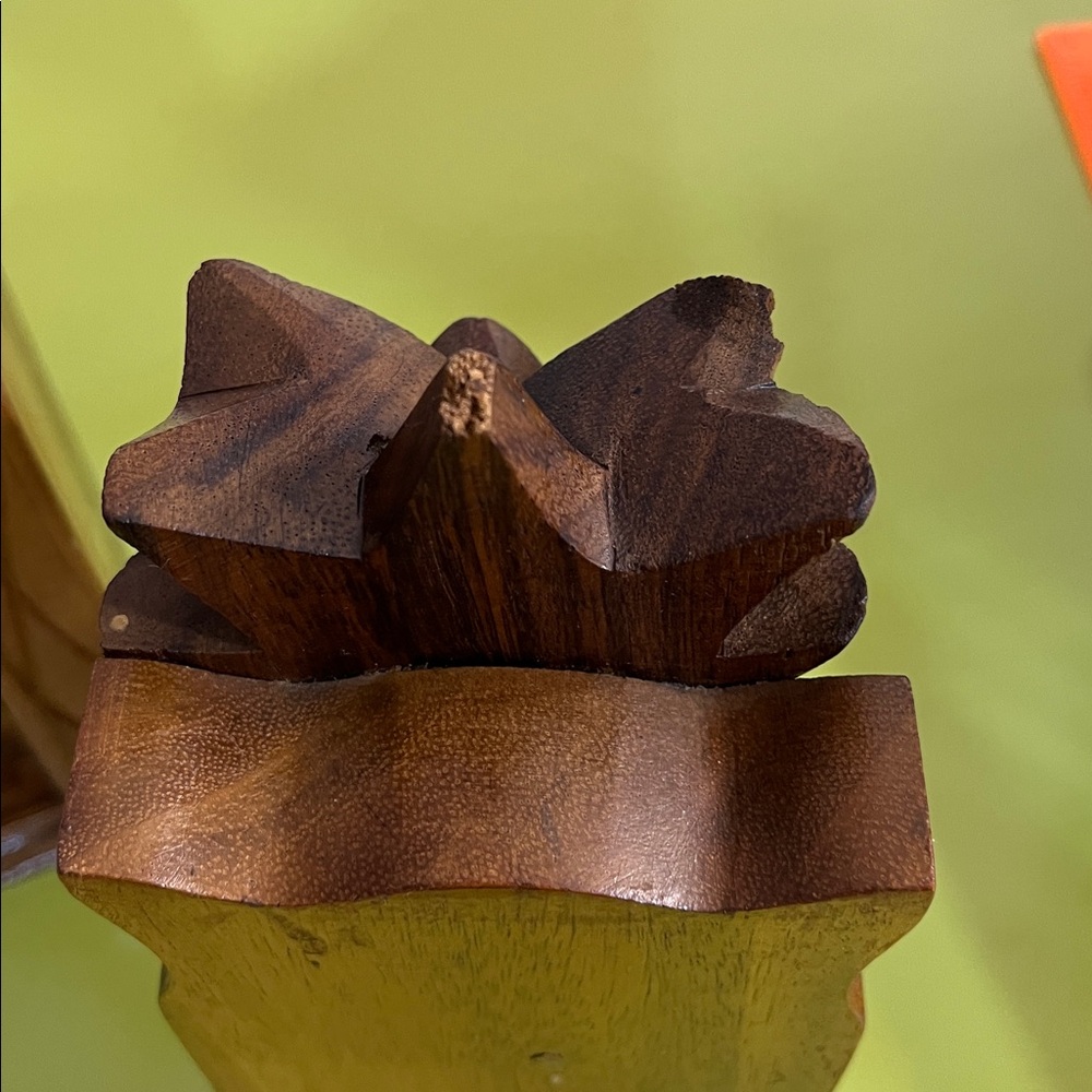 Vintage Pineapple Wooden Bookends - Picture 6 of 6